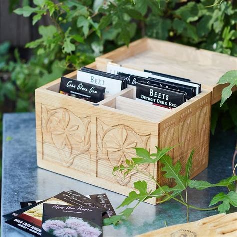 seed storage box with compartments